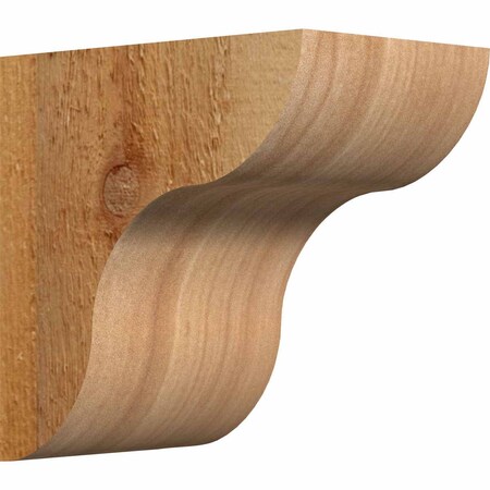 Carmel Rough Sawn Corbel, Western Red Cedar, 4"W x 6"D x 6"H